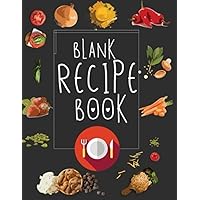 Recipes: Blank Recipe Book to Write In your own Recipes | Fill in your Favorite Recipes in this Empty Cookbook | Lovely Gift | 100 Blank Recipes (Spanish Edition)