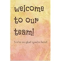 Welcome to our team Notebook orange and pink design 6