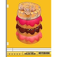 Unique Funny Ball Python Snakes Love Donuts Herpatologists Notebook: Snake And Cobra Wide Ruled Lined Paper Writing Journal. Snake Gifts For Teenage Girls And Boys 8x10