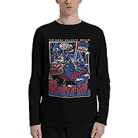 Rock Band T Shirt Mens Long Sleeve Shirts Fashion Casual Tee Black