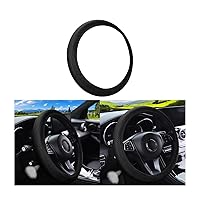 Car Steering Wheel Cover, Breathable Striped Mesh Auto Steering Wheel Protector, Universal Elastic Anti-Slip 15 inch for Men Women, Car Interior Accessories Fit for Most Vehicles (Black)