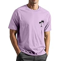 WENKOMG1 Tshirts Shirt for Men Short Sleeve Solid Graphic T-Shirt Lightweight Summer Printed Casual Basic Crewneck Tee