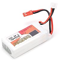 Dilwe Lipo Battery, 7.4 V 850 mAh 25C Li-Polymer Lipo Battery JST Plug for RC Cars Boats Helicopter