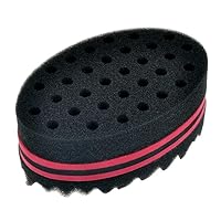Curl Twist Hair Sponge Big Holes Double-sided Comb Wave Brush Dreads Locking Afro Curling Coil Care Tool Hair(red)