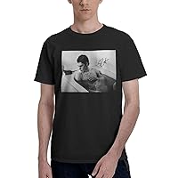 Evan Peters T Shirt Man's Lightweight Soft Short Sleeve Casual Basic Crew Neck Tee Tops
