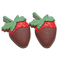 Chocolate Covered Strawberry Strawberries Stud Earrings (S036)