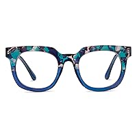Oprah's Favorite Women's Showbiz Oversized Blue Light Blocking Reading Glasses - Marine Quartz/Blue +1.50