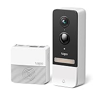 by TP-Link Smart Video Doorbell Camera, Chime Included, 2K 5MP, Color Night Vision, 2-Way Audio, Free AI Detection, Cloud/SD Card Storage, Works w/Alexa & Google Home D230S1