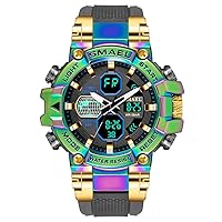 Fashion Colorful Men Digital Sport Watches Waterproof Male Clock Wristwatch Men's Dual Display Electronic Military Watch