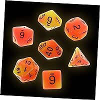 14 Pcs Luminous Multi-Sided Dice Opaque Game Dice Board Game Dices Creative Game Dices Board Games Dices Game Small Dices Engraved Digital Dice Gifts Resin Supplies Lovers Taste