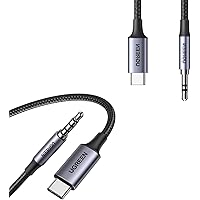 UGREEN USB C to 3.5mm Audio Adapter Hi-Fi Stereo Type C to Aux Bundle Aux to USB C, Type C to 3.5mm Audio Jack Cable 3.3FT