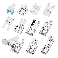 11Pcs Presser Feet, Sewing Machine Kit Household DIY Spare Parts Accessories for Sewing Machine Brother Singer Janome Toyota