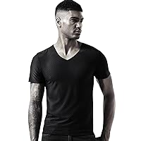 Men's Dry Fit T Shirts Summer Breathable Ice Silk Cultivate Athletic Gym Training Tee Moisture Wicking Performance Shirt