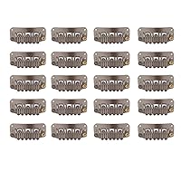 20pcs Hair Extension Clips U-Shape Stainless Snap Clips for Wigs, Hair Extensions,Hairpieces,Wig Accessories Clips, Wig Combs (Dark Brown)