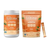 Ultima Replenisher Electrolyte Drink Mix Bundle – Orange, 90 Serving Canister & 20 Stickpacks – 6 Electrolytes & Minerals – Keto Friendly, Vegan, Non-GMO & Sugar-Free Electrolyte Powder