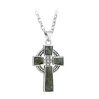 Irish Jewelry - Connemara Marble Cross Pendant