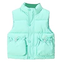 Little Girls down Coat Warm Jacket Outerwear Solid Color Vest Coat Outwear For Girls Or Boys Big Girls Snow Coat