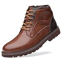 Mens Work Classic Oxfords Boot Service Dress Casual Leather Slip Resistant Combat Hiking Boots