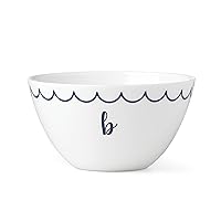 Lenox Navy Scallop B All Purpose Bowl, Letter B