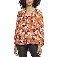 Nydj Womens 3/4 Puff Sleeve Popover