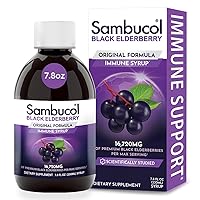 Black Sambucus Elderberry Syrup, Immune Support, Elderberry Liquid Syrup for Kids and Adults, High Antioxidants, Gluten Free - Original Formula, 7.8 Fl Oz