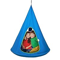 Kids Nest Swing Chair, Hanging Hammock Chair with Adjustable Rope - 2 Windows & 1 Entrance & 2 Pockets - 250lbs Tree Tent Sensor Swing for Kids Indoor Outdoor Use (39