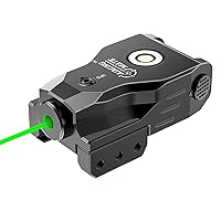 Tactical Green/Blue Laser Sight Ultra Low Profile Picatinny Mount Green/Blue Dot Sight for Pistols, Magnetic USB Rechargeable