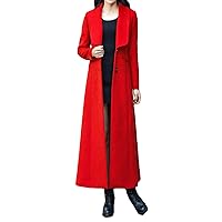 PENER Women's Winter elegant cashmere coat Long Trench Coat Woolen coat