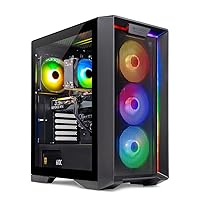 Nebula Gaming PC Desktop – Intel Core i5 13400F 2.5 GHz, NVIDIA RTX 4060, 1TB NVME SSD, 16GB DDR4 RAM 3200, 600W Gold PSU, 11AC Wi-Fi, Windows 11 Home 64-bit,Black