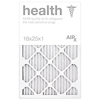 AIRX WICKED CLEAN AIR. Premium MERV 13 HEALTH Series - Made in the USA - Box of 6 - Pleated Air Filter 16x25x1