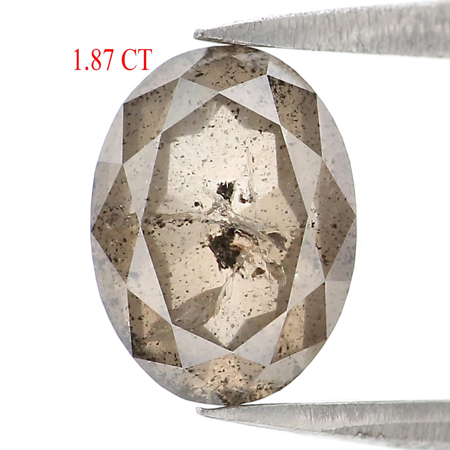 Natural Loose Oval Diamond, Light Brown Color Oval Diamond, Natural Loose Diamond, Oval Rose Cut Diamond, 1.87 CT Oval Shape Diamond L2960