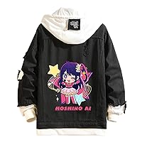 Anime Oshi No Ko Denim Jacket Hoshino Ai Long Sleeve Jeans Sweatshirt Sweater Hoodie