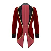 Kids Boys Circus Ringmaster Performance Costume Tailcoat Halloween Cosplay Party Fancy Dress Up