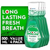Scope Classic Mouthwash, Original Formula, 500 Ml, 4 Count