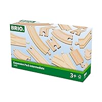 Brio World 33402 Expansion Pack Intermediate | Wooden Train Tracks for Kids Age 3 and Up