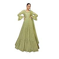 Pista Punjabi Wedding Dress Woman Heavy Anarkali Gown Salwar Kameez 3972