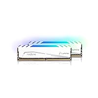 Mushkin 64GB (2X32GB) Redline Lumina DDR5-6400 UDIMM PC5-6400 6400MHz 32-39-39-102 White Model MLB5C640BGGP32GX2