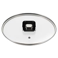 NutriChef 5 Quart Casserole-See-Through Tempered Glass Lids, Works with Model: NCCWSTKBLK (Black), One Size