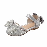Girls Sandals with Pearls Flowers Leather Shoes Sandals for Little Girls Summer Holiday Beach Shoes Size 94 Dress up Shoes Infant Toddler Dance Shoes