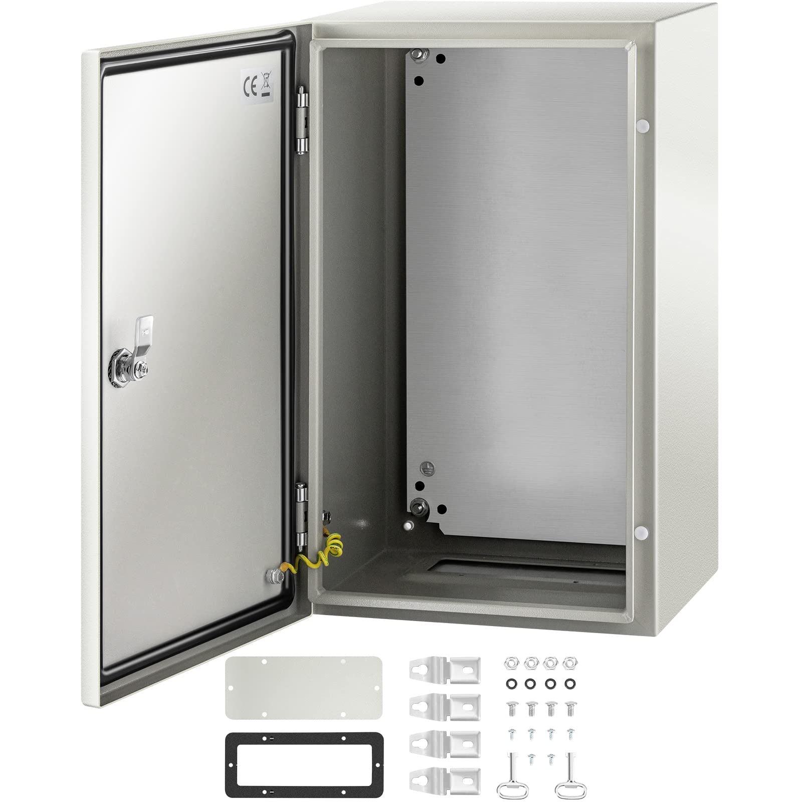 VEVOR NEMA Steel Enclosure, 20 x 12 x 10'' NEMA 4X Steel Electrical Box, IP66 Waterproof & Dustproof, Outdoor/Indoor Electrical Junction Bo...