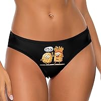 Potato is That You Bro Funny French Fries Women's T-Back Thong G String Low Waist Underwear Sexy Brief