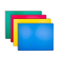 Commercial Grade Cutting Board Mats, Extra Large 24 x 18 Inch, Multi-Color 4 Pack Set