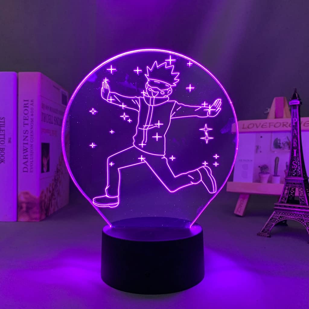 CLYARTPS-Anime Jujutsu Kaisen Led Lamp Satoru Gojo for Kid Bedroom Decor Nightlight Friend Birthday Gift Manga 3D Light Jujutsu Kaisen