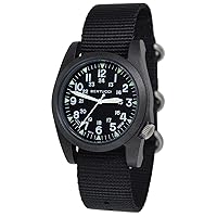 Bertucci A-3P Sportsman Watch | Black Nylon Band | Swiss Super Luminous Technology | Classic American Field Watch, Embodying Adventure, Function, and Ruggedness | 13350