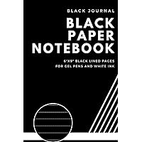 Black Paper Notebook | Plain Ruled Journal with Softcover for Work, School and College Supplies | 100 Pages | Compact Size 6