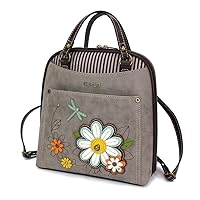 CHALA Convertible Backpack Purse - Daisy - Gray