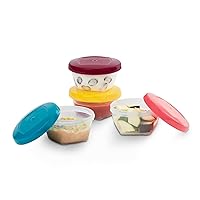 Babymoov Leak Proof Storage Bowls | BPA Free Containers With Lids, Ideal to Store Baby Food or Snacks for Toddlers, BPA Free - 4 count (Pack of 1) (PICK YOUR SET SIZE)