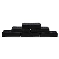 Set of 6 Black Triple Filtered Rectangle Beeswaxes 6 oz