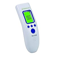 Non-Contact Infrared Thermometer | For Children & Adults | Home Use With 3-Color Fever Alert Display | Instant Accurate Reading | Body, Object, Room, Fahrenheit/Celsius Measurement