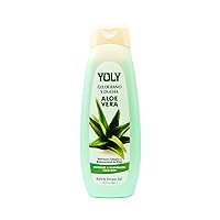 YOLY Aloe Vera Moisturizing Body Wash for Dry & Sensitive Skin - Refreshing & Rejuvenating, 25.3 Fl Oz